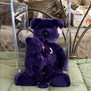 Vintage Ty Beanie Babies Princess Diana Buddy and Bear.